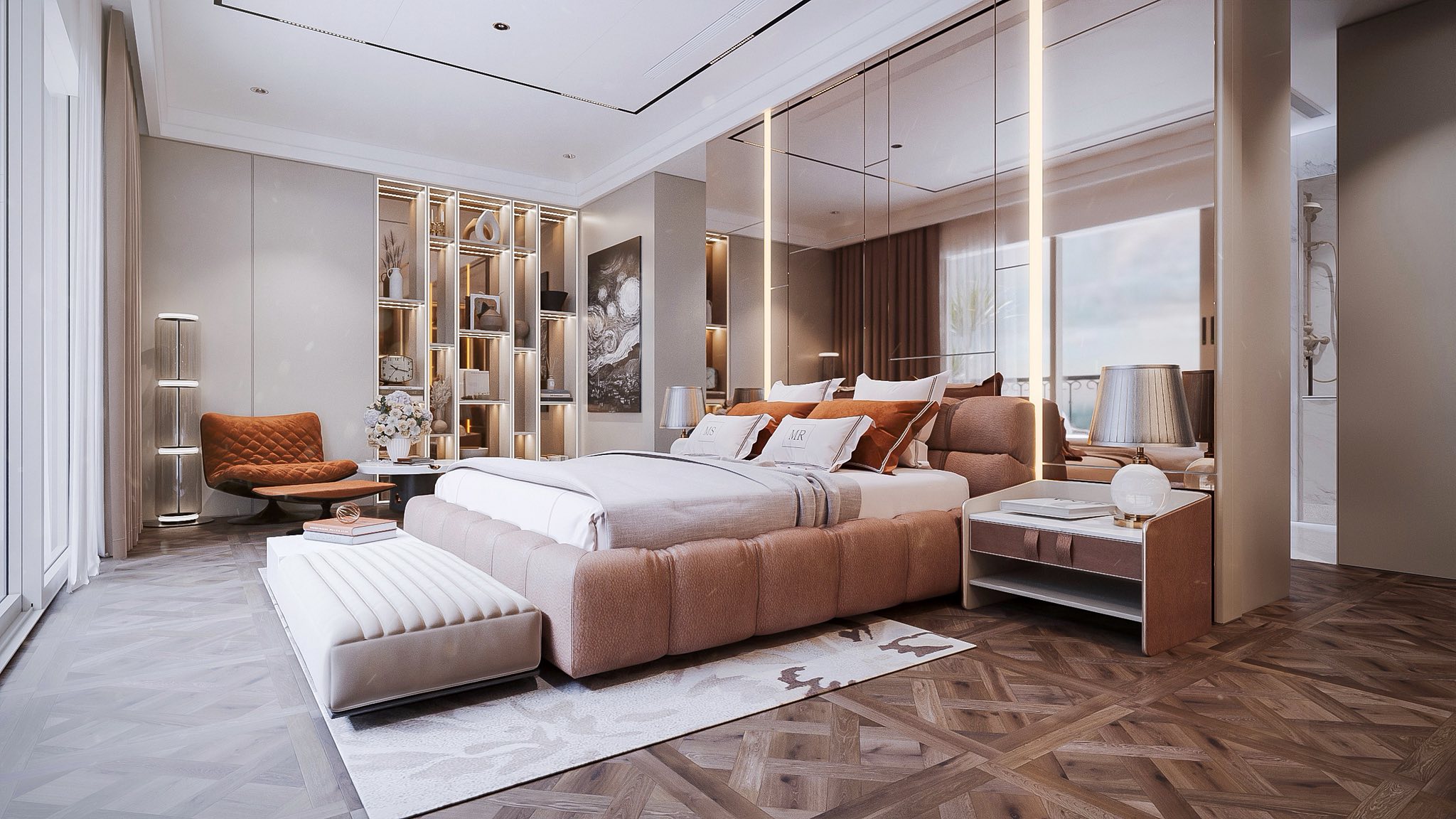 Phoi canh noi that phong ngu noble crystal tay ho