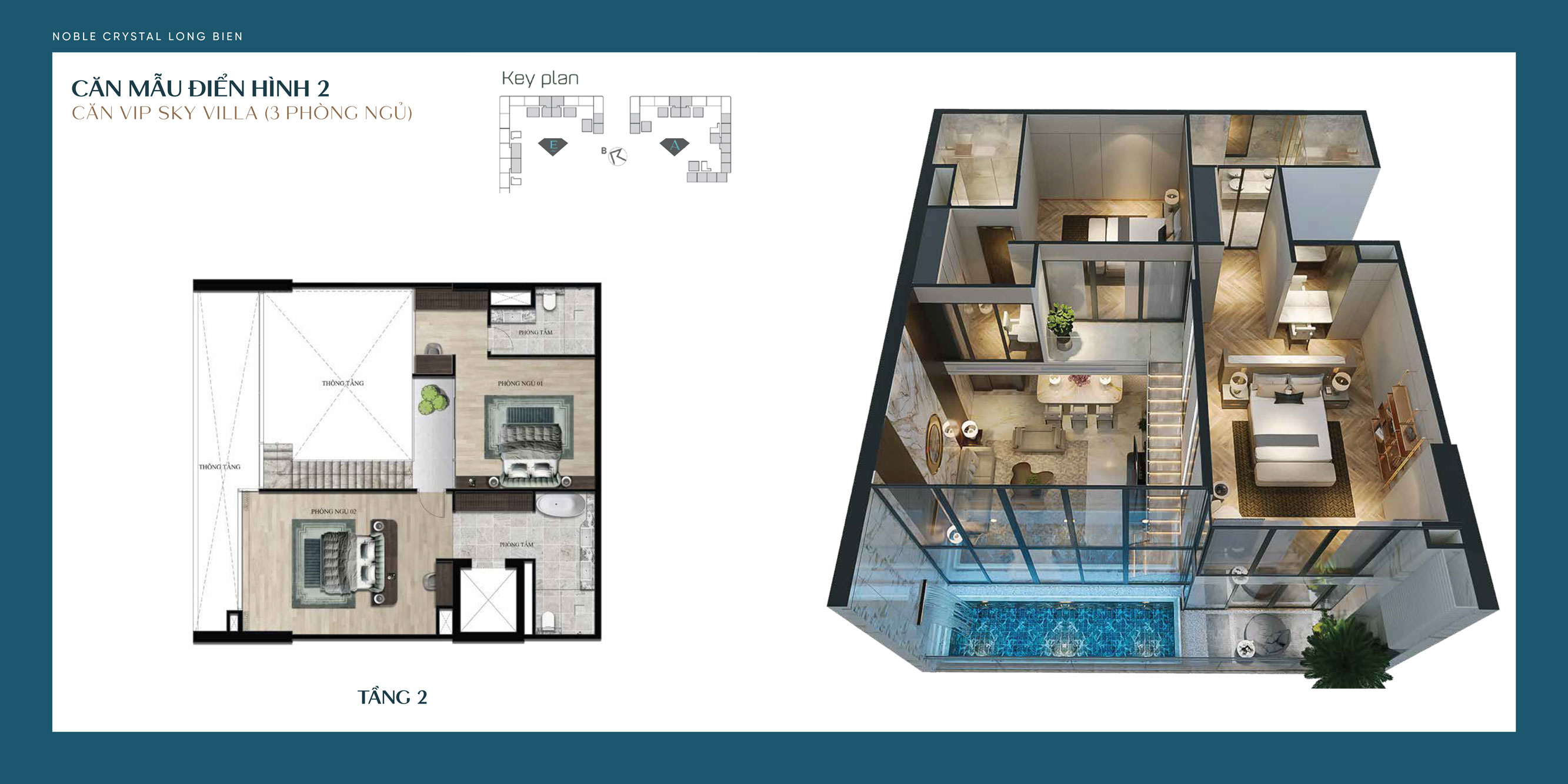 Can ho sky villa noble crystal long bien 3pn tang