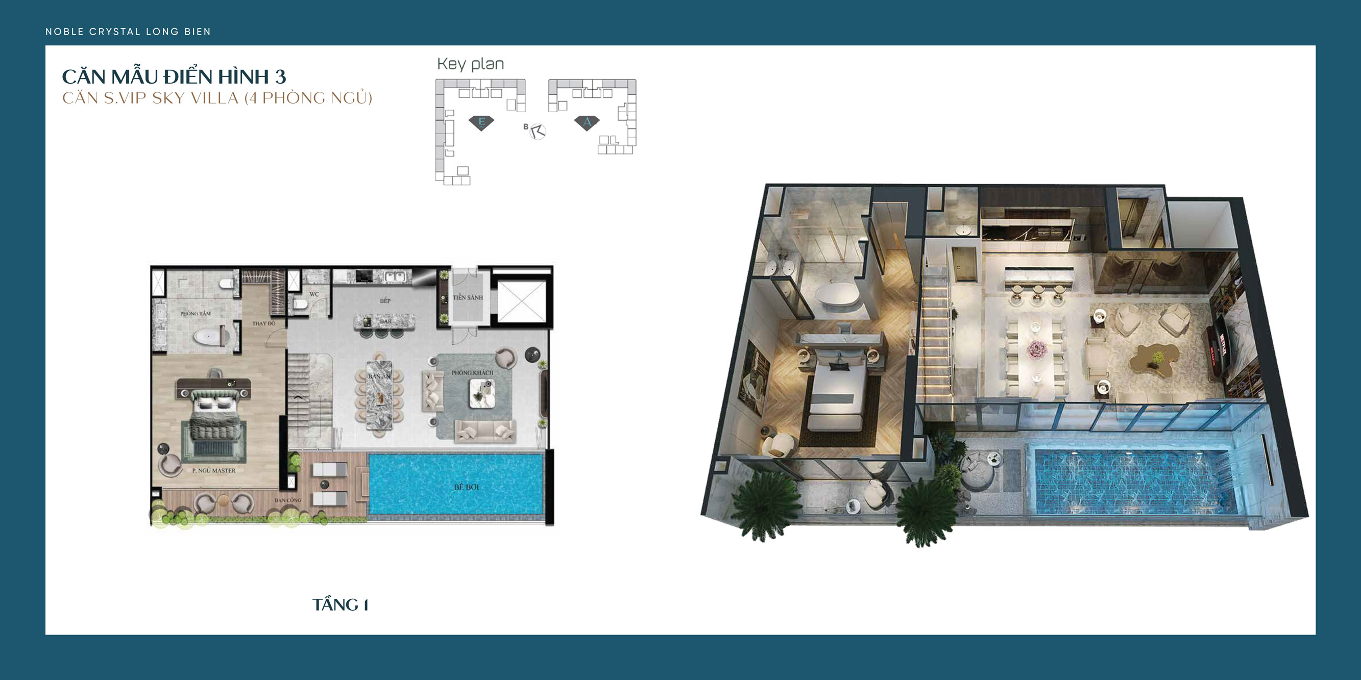 Can ho sky villa noble crystal long bien 4pn tang