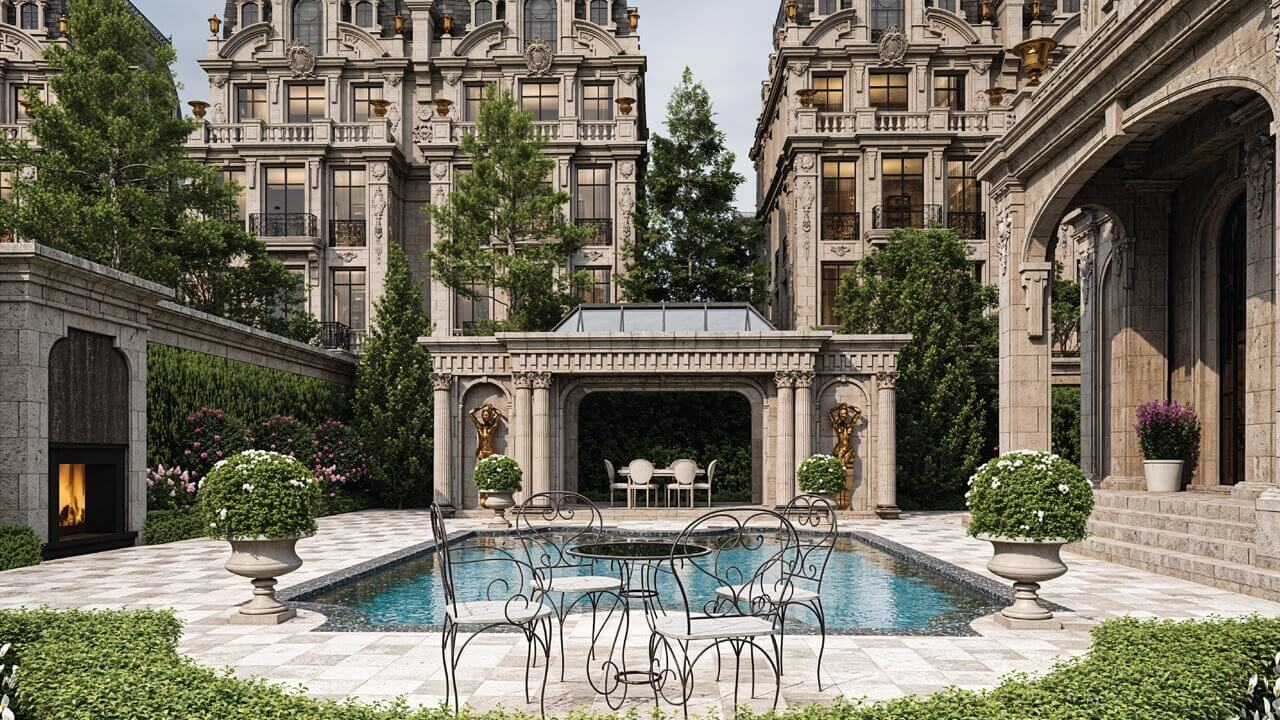 Noble palace long bien be boi san vuon