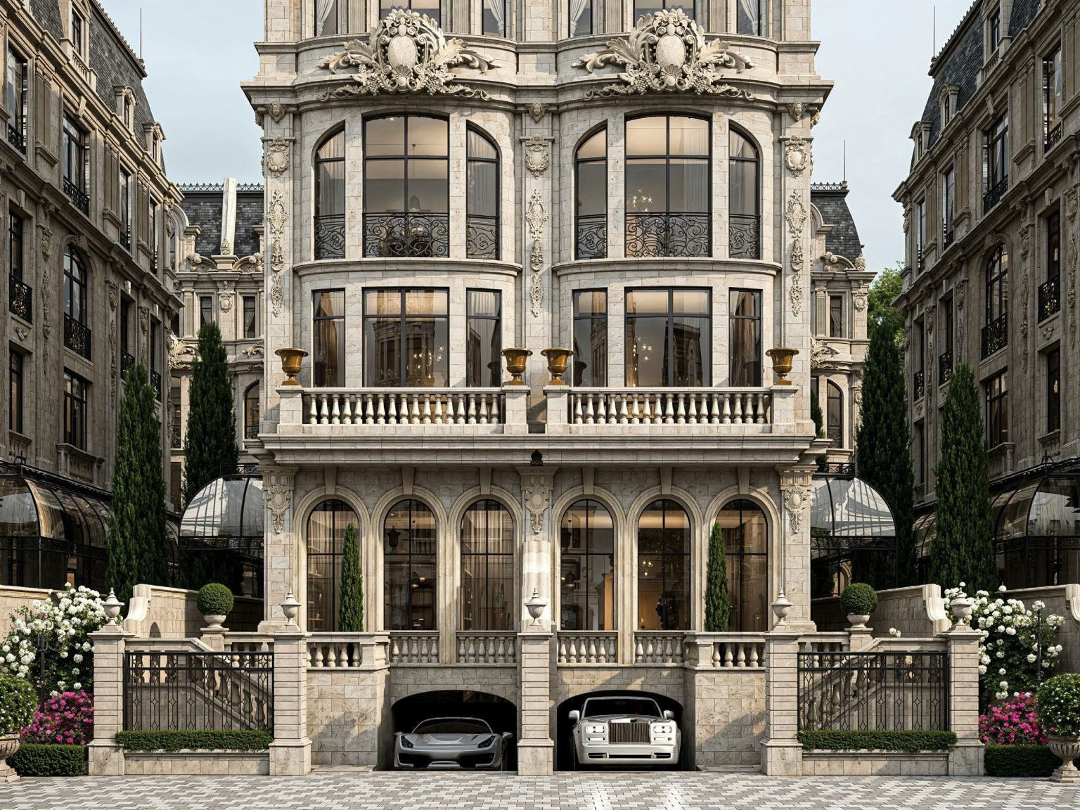 Phoi canh biet thu co ham noble palace long bien