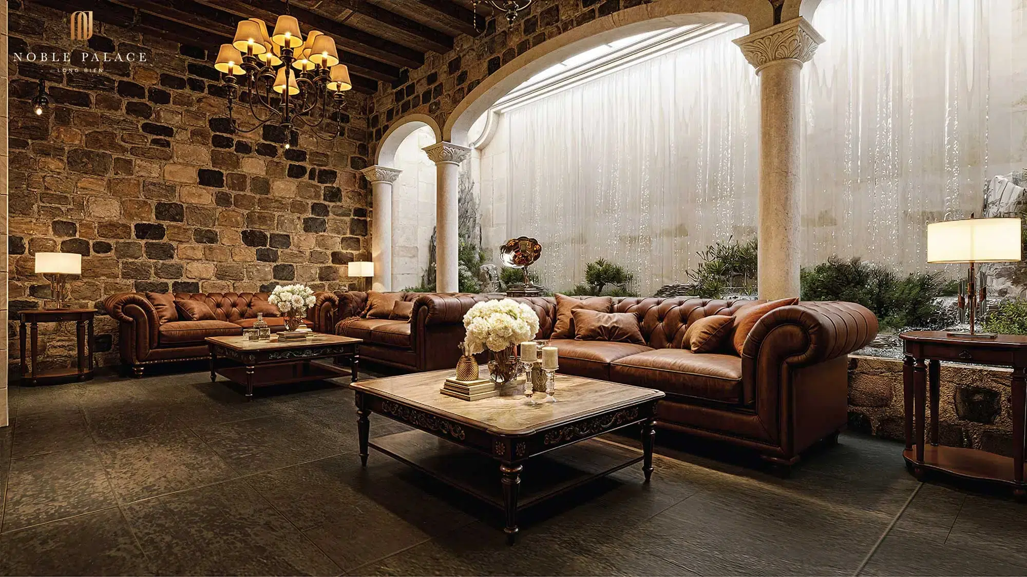 Phoi canh thiet ke phong cigar biet thu noble palace long bien